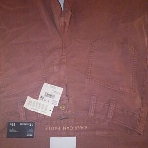 American Eagle Outfitters Women's Tan Jeans Overalls